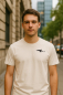 Preview: Bio T-Shirt Unisex Hai Druck – Off White – Handbedruckt