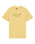 Preview: Unisex-Shirt in Viva Yellow mit schwarzem Paperboat-Motiv