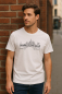 Preview: T-Shirt Frankfurter Skyline – Bio, Fair & Handbedruckt (Relaxed Fit) - Off White