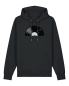 Preview: Unisex Hoodie Bio-Baumwolle „Vinyl Sun“ – Musik Hoodie mit Schallplatten-Motiv, nachhaltiger Kapuzenpullover in Schwarz, Braun oder Deep Teal
