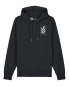 Preview: Schwarzer Unisex Hoodie „Der Zweig“ – Nachhaltiger Premium-Hoodie aus 100 % Bio-Baumwolle