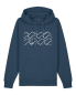 Preview: Boats & Waves Bio Hoodie – Segelboot Pullover aus 100 % Bio-Baumwolle | Farben: Black, Deep Teal, Heritage Brown