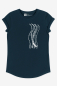Preview: Bio Damen T-Shirt "Wellenwall" – Stone Washed Blue | Fair produziert & nachhaltig