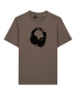 Preview: Bio T-Shirt Headphones – Mocha | Schwarzer Druck