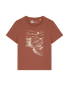 Preview: Damen T-Shirt Bio-Baumwolle – Black Beach Motiv | Heritage Brown | Fair & Nachhaltig