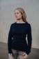 Preview: Ladies Longsleeve T-Shirt aus Bio-Baumwolle Dunkelblau