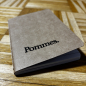 Preview: Notizbuch A6 „Pommes.“ | Handbedruckt & Recycelt | Liniert