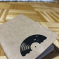 Preview: Notizbuch A6 „Vinyl Sun“ | Handbedruckt & Recycelt | Liniert