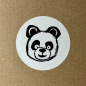Preview: Süße Panda Sticker – vegane runde Aufkleber im 5er Set