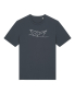 Preview: Unisex-Shirt in India Ink mit weißen Paperboat-Motiv