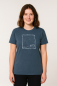 Preview: Unisex Bio-T-Shirt „Rough Sea“ – Maritimes Boot Motiv – Dark Heather Blue – Stanley/Stella Creator 2.0