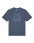 Preview: Unisex Bio-T-Shirt „Rough Sea“ – Maritimes Boot Motiv – Dark Heather Blue – Stanley/Stella Creator 2.0