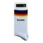 Preview: Bio Socken Pommes | Handbedruckte Siebdruck Socken | White Rainbow | Faire Produktion | Unisex