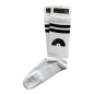 Preview: Bio Socken „Vinyl Sun“ | Handbedruckte Siebdruck Socken | White Black | Faire Produktion | Unisex
