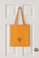 Preview: Canvas Tasche mit Biene – Bio-Baumwolle – Handbedruckt in Amber