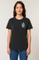 Preview: Unisex T-Shirt „Der Zweig“ – Stone Washed Black, Bio-Baumwolle, Earth Positive