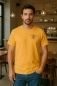 Preview: T-Shirt mit Bienen Illustration –Nispero Yellow Handbedrucktes Unisex Bio-Shirt aus fairer Produktion