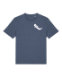 Preview: Nachhaltiges Unisex T-Shirt „Der kleine Wal“ Dark Heather Blue