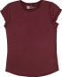 Preview: Damen T-Shirt mit umgeschlagenen Ärmeln aus Bio-Baumwolle - Stone Washed Burgundy
