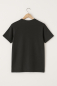 Preview: Essential Men T-Shirt mit Striped Fuchs-Illustration – Dark Heather Grey, handbedruckt in Weiß
