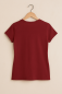Preview: Damen T-Shirt No Small Talk – Bordeaux | Bio Baumwolle | Fair & handbedruckt