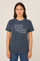 Preview: Unisex T-Shirt „Mixtapes Against Fascism“ – Stone Washed Denim Blue, Bio-Baumwolle, Earth Positive