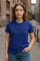 Preview: Damen T-Shirt „Walflosse“ – Worker Blue | Bio & Fair