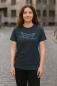 Preview: Unisex-Shirt in India Ink mit weißen Paperboat-Motiv