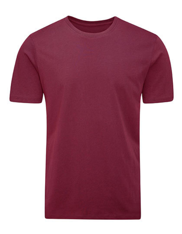 Herren Basic T-Shirt aus Baumwolle in Umstellung auf Bio-Qualität - Burgundy