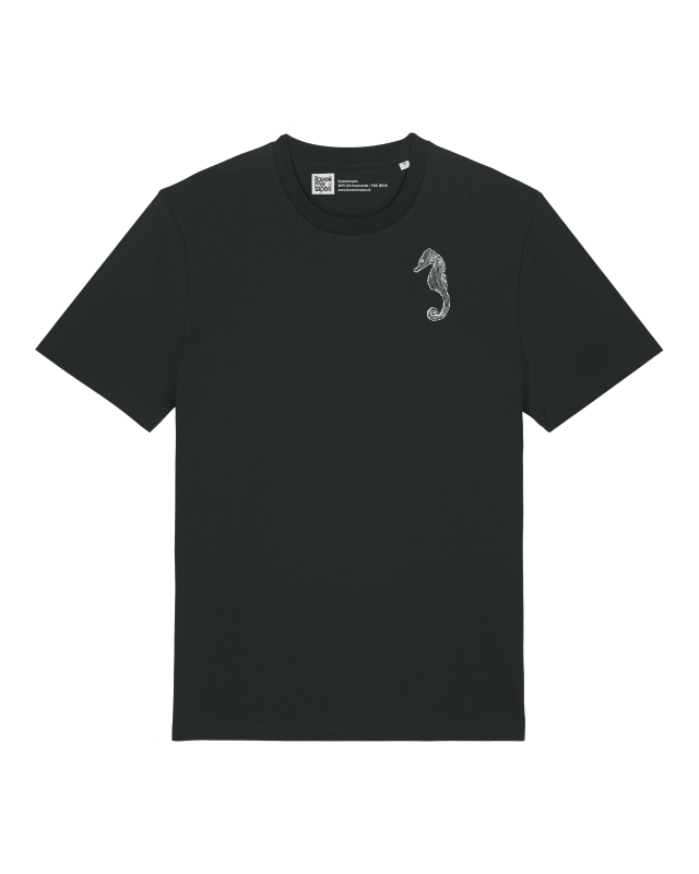 Unisex T-Shirt mit Seepferdchen Brustdruck – nachhaltig & zeitlos