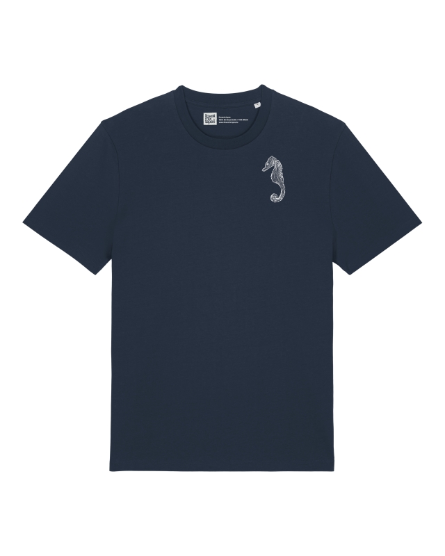 Unisex T-Shirt mit Seepferdchen Brustdruck – nachhaltig & zeitlos