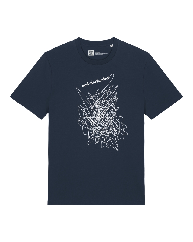 Unisex T-Shirt mit Gektritzel not disturbed -Motiv – Nachhaltig, Fair, Vegan, Bio-Baumwolle