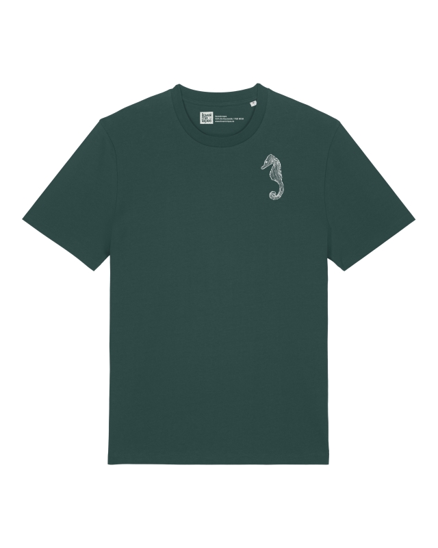 Unisex T-Shirt mit Seepferdchen Brustdruck – nachhaltig & zeitlos