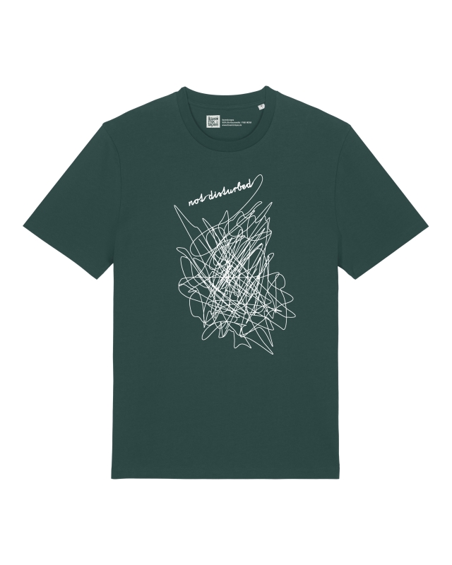 Unisex T-Shirt mit Gektritzel not disturbed -Motiv – Nachhaltig, Fair, Vegan, Bio-Baumwolle