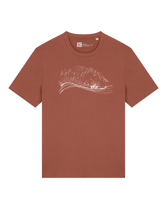 Stormy Weather – Unisex Bio T-Shirt mit Boot im Sturm - Heritage Brown