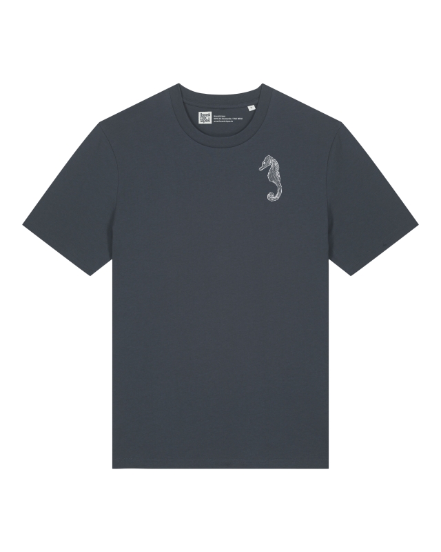 Unisex T-Shirt mit Seepferdchen Brustdruck – nachhaltig & zeitlos