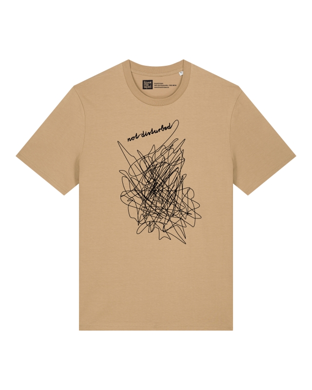Unisex T-Shirt mit Gektritzel not disturbed -Motiv – Nachhaltig, Fair, Vegan, Bio-Baumwolle