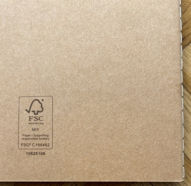 Preview: Notizbuch A5 | Vinyl Sea | Handbedruckt im Siebdruck | Kraftpapier | Gepunktet | 32 Seiten | FSC-zertifiziert | Handmade