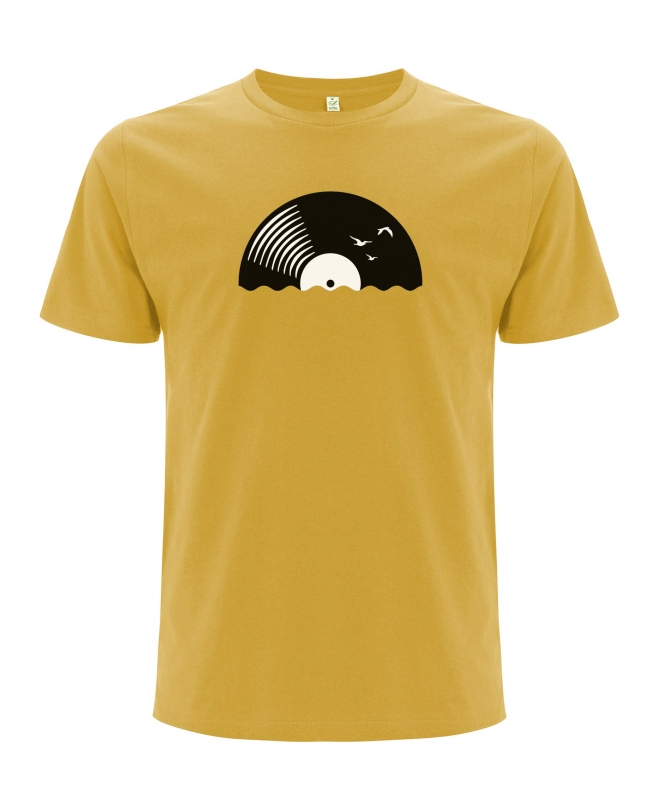 T-Shirt Vinyl Sun Unisex MOOIE Biobaumwolle Fair Wear ochre