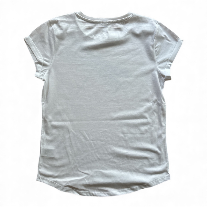 Preview: Bio T-Shirt Libelle Damen – handbedruckt & nachhaltig, Weiß