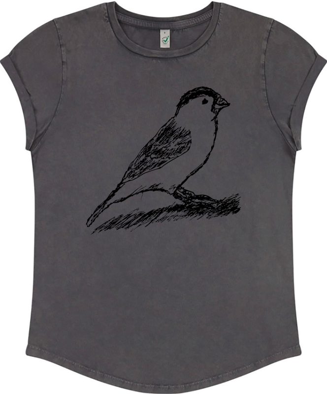 Damen Bio-T-Shirt „Spatz“ – nachhaltiges Fair-Fashion Shirt aus 100 % Bio-Baumwolle