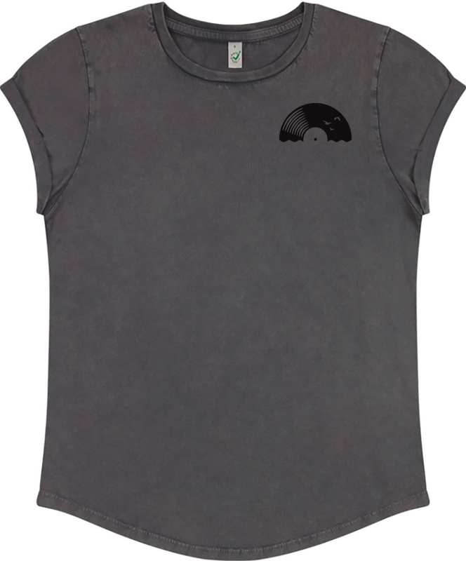 Damen Bio-T-Shirt „Vinyl Sun“ – nachhaltiges Fair-Fashion Shirt aus 100 % Bio-Baumwolle