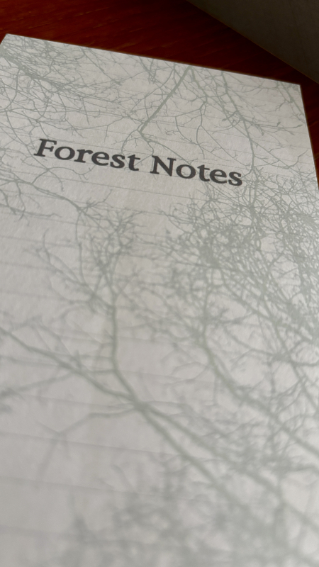 Forest Notes – Magnetischer Notizblock | DIN lang | Liniert | 50 Blatt | Leimbindung | Kühlschrank-Block | Einkaufslisten-Block