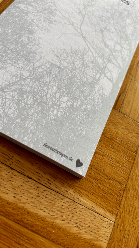 Forest Notes – Magnetischer Notizblock | DIN lang | Liniert | 50 Blatt | Leimbindung | Kühlschrank-Block | Einkaufslisten-Block