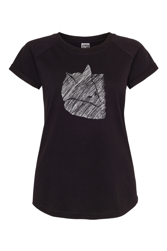 Fuchs 2.0 Frauen T-Shirt aus Biobaumwolle ILI4 jet black