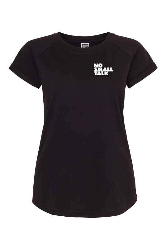 no small talk Frauen T-Shirt aus Biobaumwolle ILI4 jet black