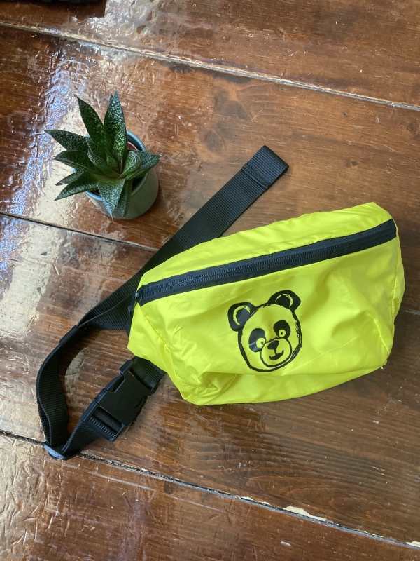 Leichte Panda Gürteltasche Hip Bag neon gelb
