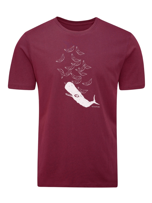 whale vs. ships 2.0 Men Essential T-Shirt - Burgundy