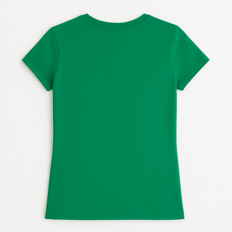 Bio Damen T-Shirt Kelly Green mit schwarzer Biene – nachhaltig & fair produziert | Illustration Print