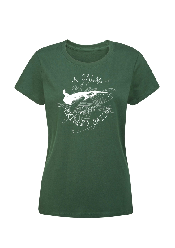 a calm sea... Wal Damen Essential Bio-Baumwoll T-Shirt I Nachhaltig & Fair